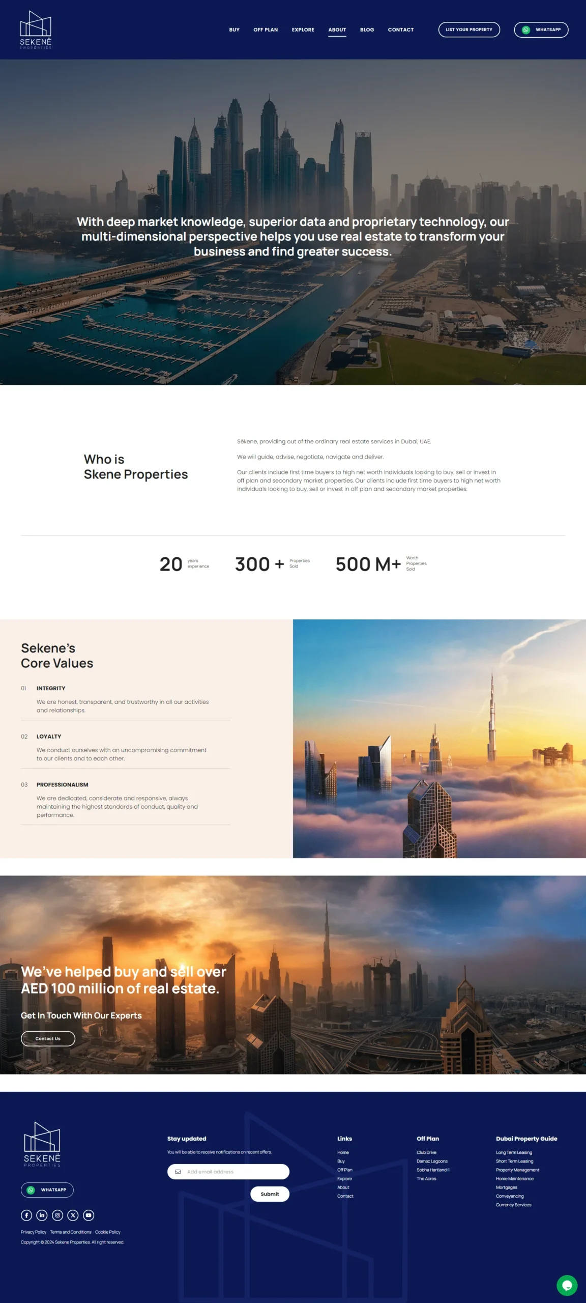 sekene properties about page